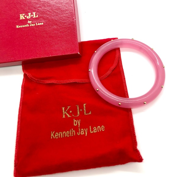 Vintage Pink Lucite KENNETH LANE Bangle Bracelet - Picture 12 of 15